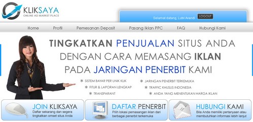 Halaman depan Kliksaya